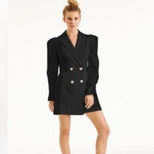 NWT Culpos X Inc. Long Sleeve, Fully Lined, Mini Blazer Dress w/Crystal Buttons.